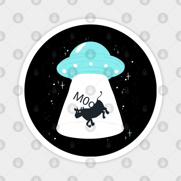 Ufo Cow Magnet by Mako Design 